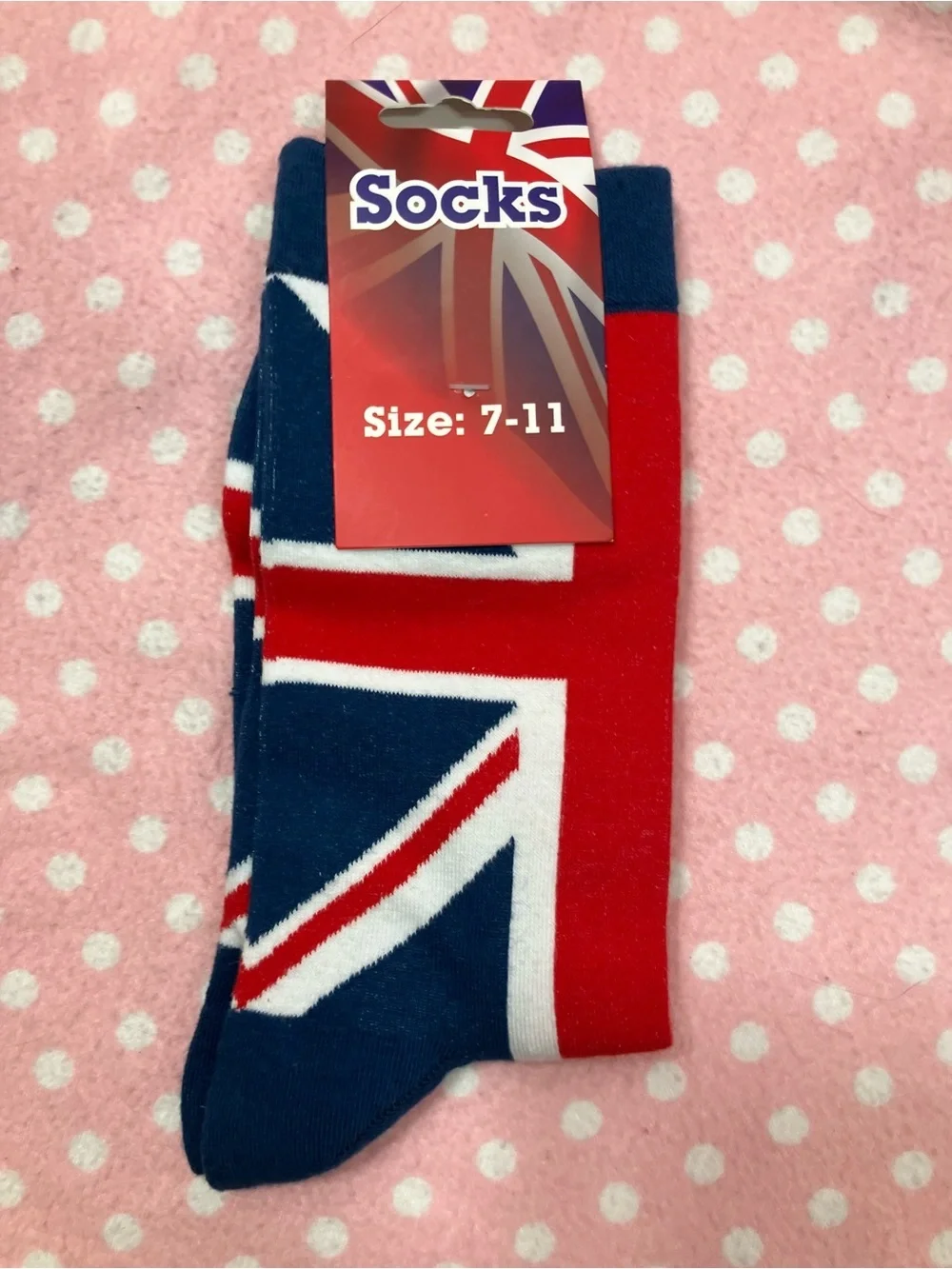 Union Jack Pattern Men's Crew Socks